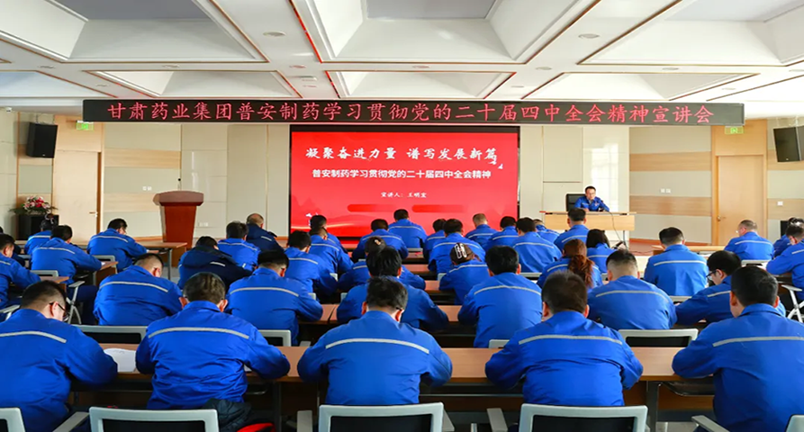 【普安必一运动
】凝聚奋进力量 谱写发展新篇——普安制药党委书记、董事长王明宏宣讲党的二十届四中全会精神